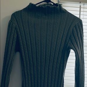 NWT Women Turtleneck Long Sleeve Knit Stretchable Elasticity Slim Fit mini Dress